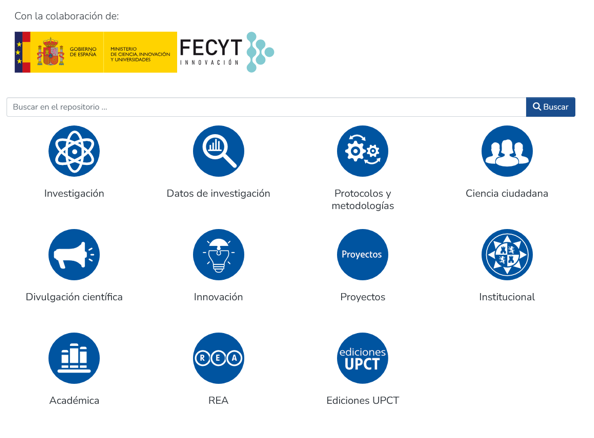 Comunidades del Repositorio digital UPCT