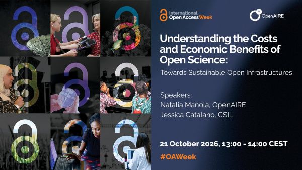Imagen Webinar OpenAire: costes y beneficios económicos de la Ciencia Abierta - Open Access Week 2026